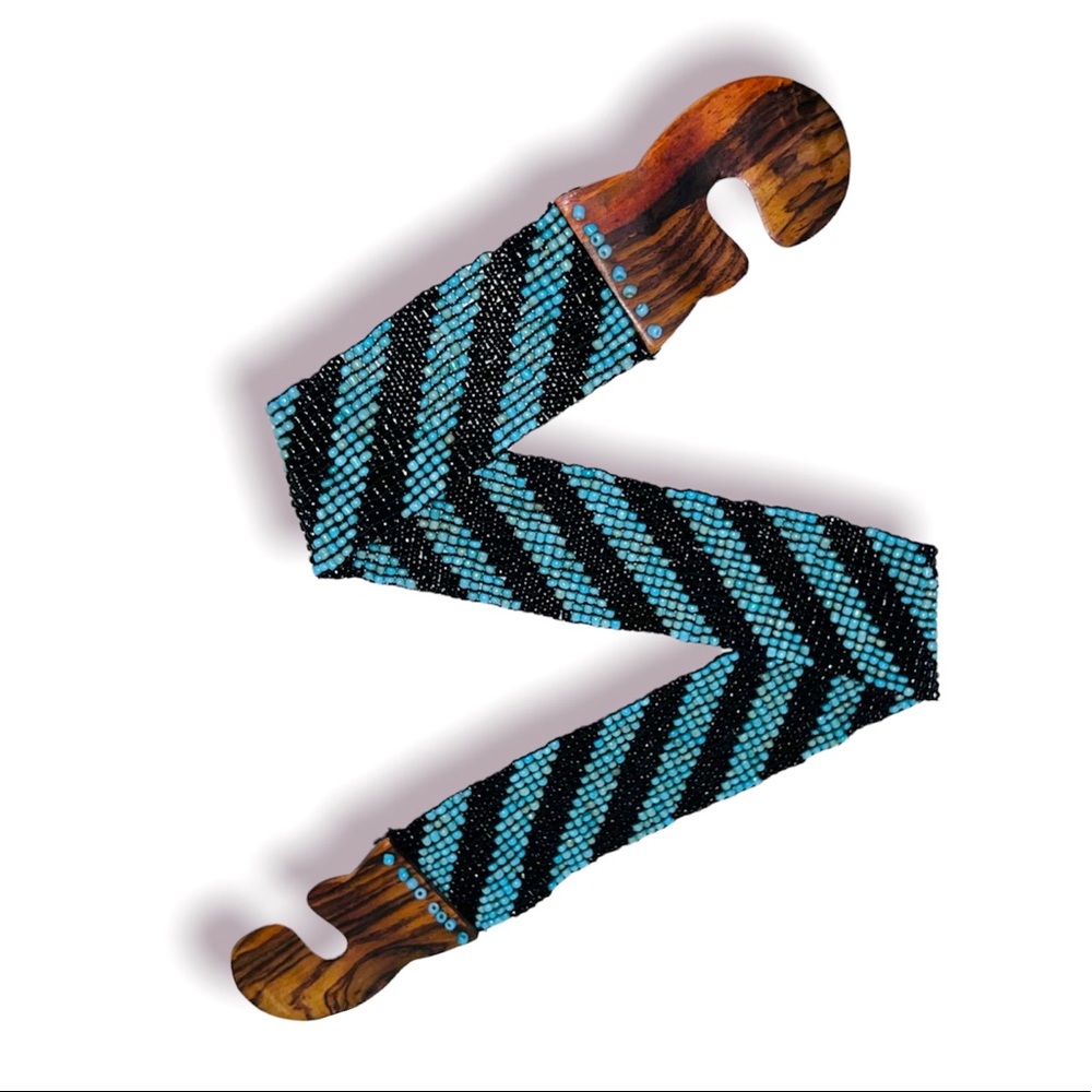 Striped Boho statement belt